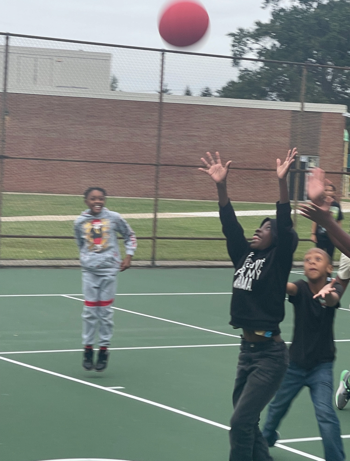 Students working together in sports activities